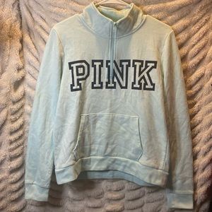 Victoria’s Secret- Pink- 1/4 zip pale teal